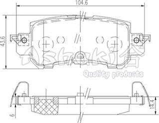 Ashuki M075-36 - Kit pastiglie freno, Freno a disco autozon.pro