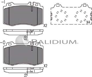 Ashuki P1-1446 - Kit pastiglie freno, Freno a disco autozon.pro