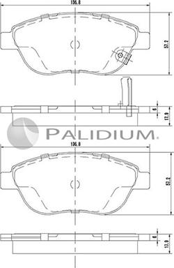 Ashuki P1-1489 - Kit pastiglie freno, Freno a disco autozon.pro