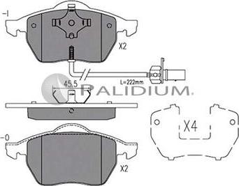 Ashuki P1-1481 - Kit pastiglie freno, Freno a disco autozon.pro