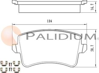 Ashuki P1-1594 - Kit pastiglie freno, Freno a disco autozon.pro