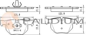 Ashuki P1-1593 - Kit pastiglie freno, Freno a disco autozon.pro