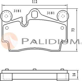 Ashuki P1-1592 - Kit pastiglie freno, Freno a disco autozon.pro