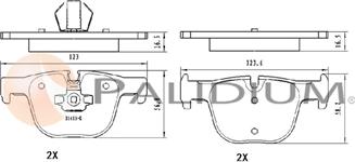 Ashuki P1-1597 - Kit pastiglie freno, Freno a disco autozon.pro