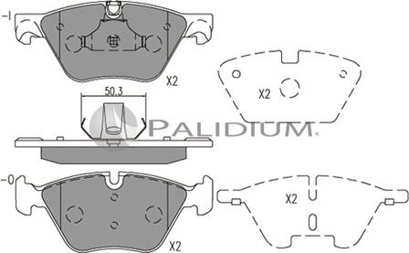 Ashuki P1-1549 - Kit pastiglie freno, Freno a disco autozon.pro