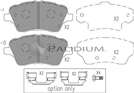 Ashuki P1-1546 - Kit pastiglie freno, Freno a disco autozon.pro