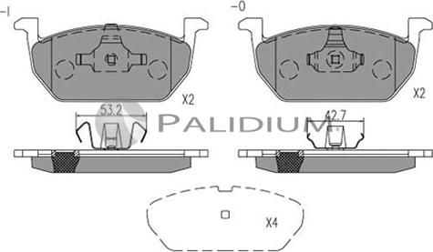 Ashuki P1-1541 - Kit pastiglie freno, Freno a disco autozon.pro