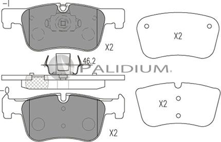 Ashuki P1-1547 - Kit pastiglie freno, Freno a disco autozon.pro