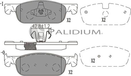 Ashuki P1-1554 - Kit pastiglie freno, Freno a disco autozon.pro