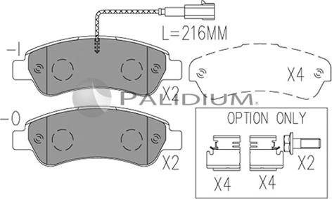 Ashuki P1-1550 - Kit pastiglie freno, Freno a disco autozon.pro