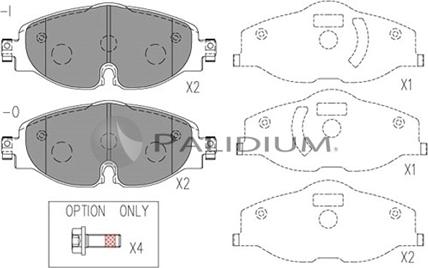 Ashuki P1-1551 - Kit pastiglie freno, Freno a disco autozon.pro