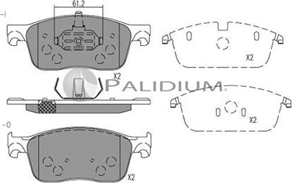 Ashuki P1-1558 - Kit pastiglie freno, Freno a disco autozon.pro