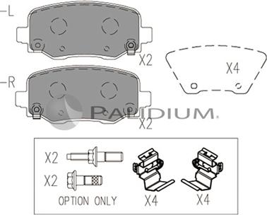 Ashuki P1-1553 - Kit pastiglie freno, Freno a disco autozon.pro