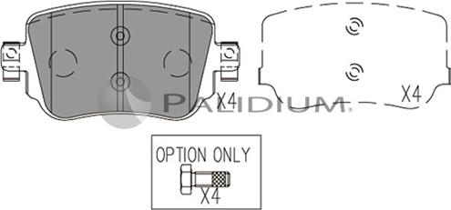 Ashuki P1-1552 - Kit pastiglie freno, Freno a disco autozon.pro