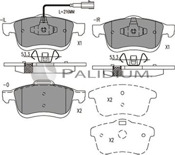 Ashuki P1-1557 - Kit pastiglie freno, Freno a disco autozon.pro