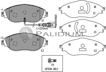 Ashuki P1-1565 - Kit pastiglie freno, Freno a disco autozon.pro