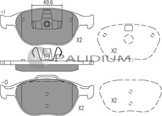 Ashuki P1-1519 - Kit pastiglie freno, Freno a disco autozon.pro