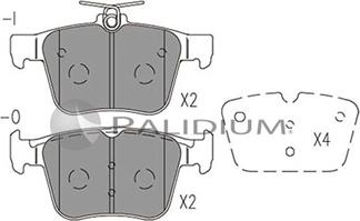 Ashuki P1-1516 - Kit pastiglie freno, Freno a disco autozon.pro