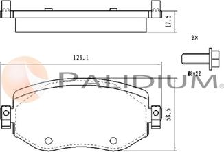 Ashuki P1-1589 - Kit pastiglie freno, Freno a disco autozon.pro