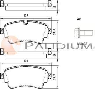 Ashuki P1-1588 - Kit pastiglie freno, Freno a disco autozon.pro