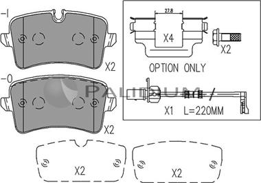 Ashuki P1-1539 - Kit pastiglie freno, Freno a disco autozon.pro