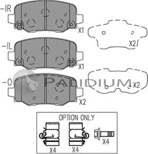 Ashuki P1-1536 - Kit pastiglie freno, Freno a disco autozon.pro