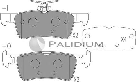 Ashuki P1-1530 - Kit pastiglie freno, Freno a disco autozon.pro