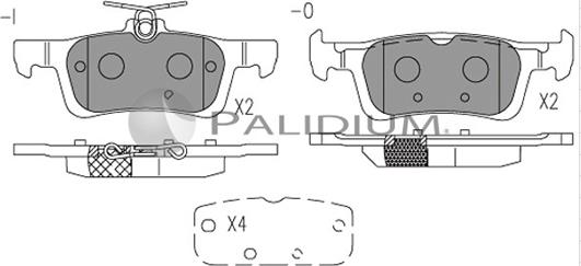 Ashuki P1-1531 - Kit pastiglie freno, Freno a disco autozon.pro