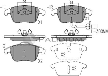 Ashuki P1-1538 - Kit pastiglie freno, Freno a disco autozon.pro