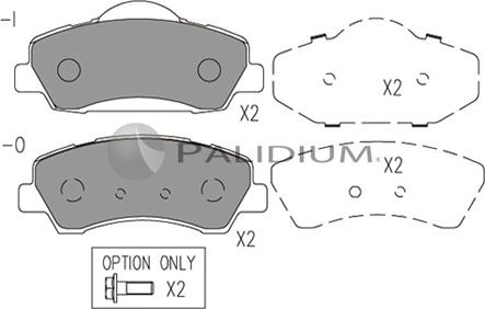 Ashuki P1-1533 - Kit pastiglie freno, Freno a disco autozon.pro