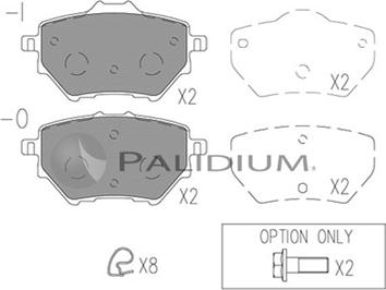 Ashuki P1-1532 - Kit pastiglie freno, Freno a disco autozon.pro