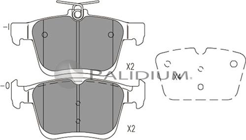 Ashuki P1-1537 - Kit pastiglie freno, Freno a disco autozon.pro