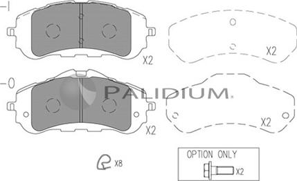 Ashuki P1-1529 - Kit pastiglie freno, Freno a disco autozon.pro