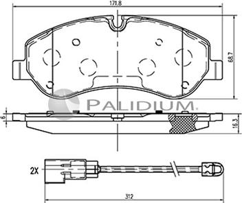 Ashuki P1-1521 - Kit pastiglie freno, Freno a disco autozon.pro