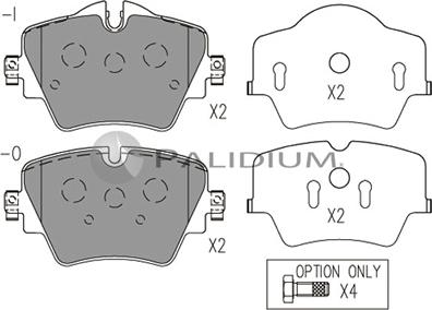 Ashuki P1-1523 - Kit pastiglie freno, Freno a disco autozon.pro