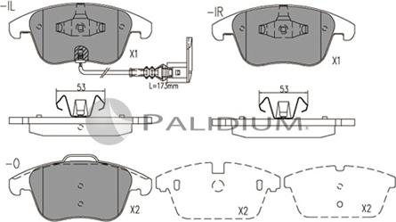 Ashuki P1-1574 - Kit pastiglie freno, Freno a disco autozon.pro