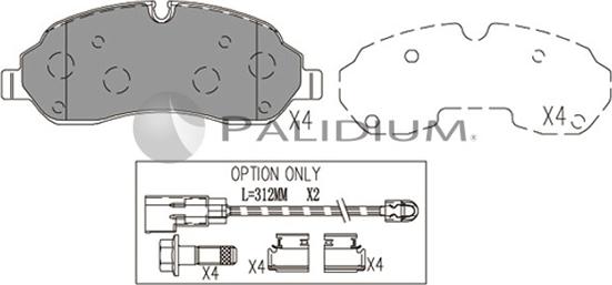 Ashuki P1-1576 - Kit pastiglie freno, Freno a disco autozon.pro