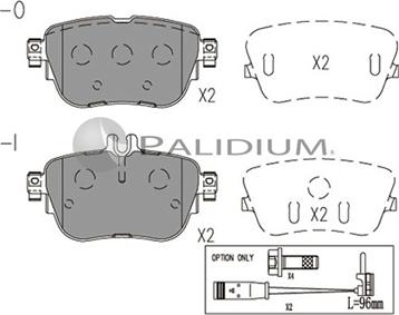 Ashuki P1-1570 - Kit pastiglie freno, Freno a disco autozon.pro