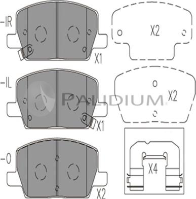 Ashuki P1-1578 - Kit pastiglie freno, Freno a disco autozon.pro