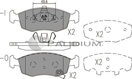 Ashuki P1-1572 - Kit pastiglie freno, Freno a disco autozon.pro