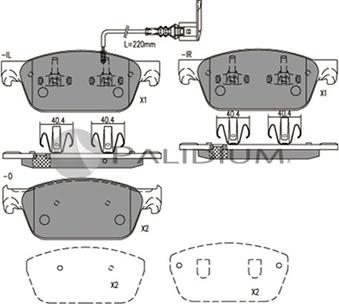 Ashuki P1-1577 - Kit pastiglie freno, Freno a disco autozon.pro