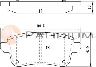 Ashuki P1-1602 - Kit pastiglie freno, Freno a disco autozon.pro