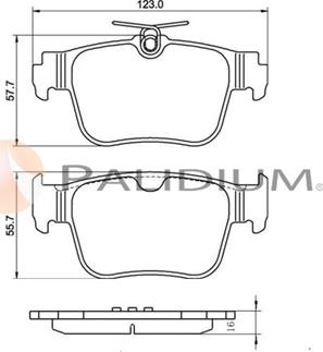 Ashuki P1-1607 - Kit pastiglie freno, Freno a disco autozon.pro