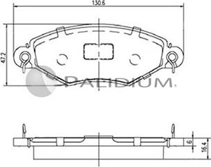 Ashuki P1-1099 - Kit pastiglie freno, Freno a disco autozon.pro