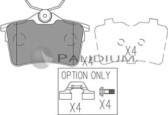 Ashuki P1-1094 - Kit pastiglie freno, Freno a disco autozon.pro