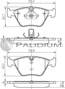 Ashuki P1-1095 - Kit pastiglie freno, Freno a disco autozon.pro