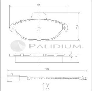 Ashuki P1-1098 - Kit pastiglie freno, Freno a disco autozon.pro