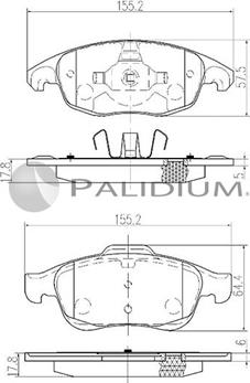 Ashuki P1-1092 - Kit pastiglie freno, Freno a disco autozon.pro