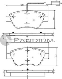 Ashuki P1-1044 - Kit pastiglie freno, Freno a disco autozon.pro