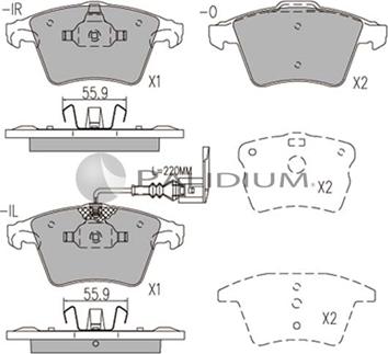 Ashuki P1-1048 - Kit pastiglie freno, Freno a disco autozon.pro